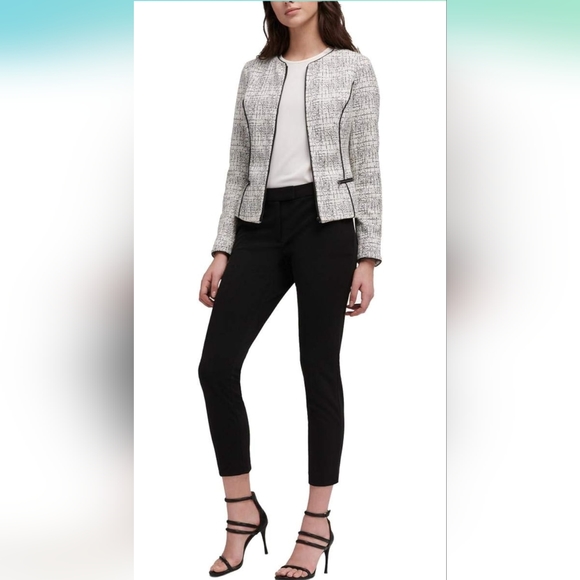 🎈J. Crew lined suit jacket, size 10. Navy and grey. - Picture 4 of 10